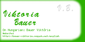 viktoria bauer business card