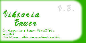 viktoria bauer business card